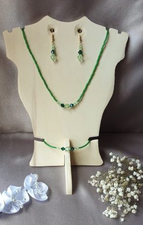 Parure toupies en purs cristaux