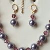 Parure en perles de pur cristal et cristal nacré