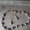 Parure en perles de pur cristal et cristal nacré