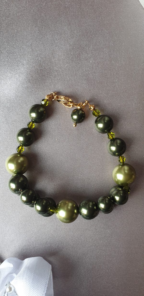 Bracelet en perles de pur cristal et cristal nacré