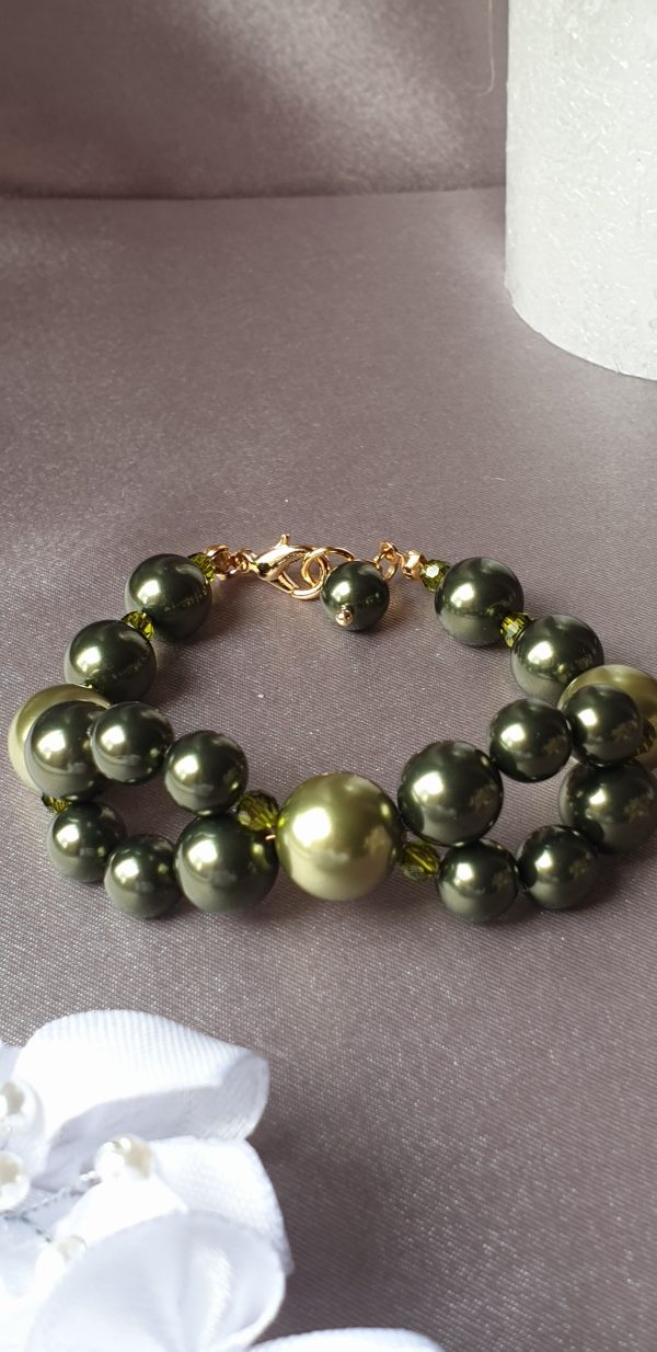 Bracelet en perles de pur cristal et cristal nacré