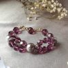 Bracelet en perles de pur cristal et cristal nacré
