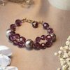 Bracelet en perles de pur cristal et cristal nacré