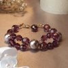 Bracelet en perles de pur cristal et cristal nacré