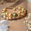 Bracelet en perles de pur cristal et cristal nacré