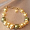 Bracelet en perles de pur cristal et cristal nacré