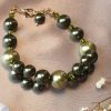 Bracelet en perles de pur cristal et cristal nacré