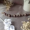 Bracelet en perles de cristal nacré et rocailles calibrées