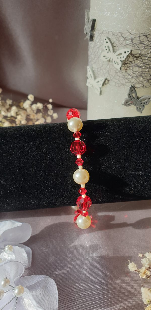 Bracelet en perles de pur cristal et cristal nacré