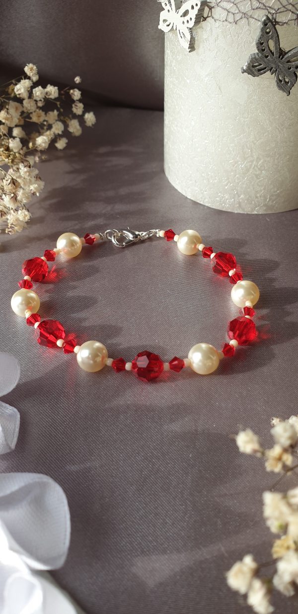 Bracelet en perles de pur cristal et cristal nacré