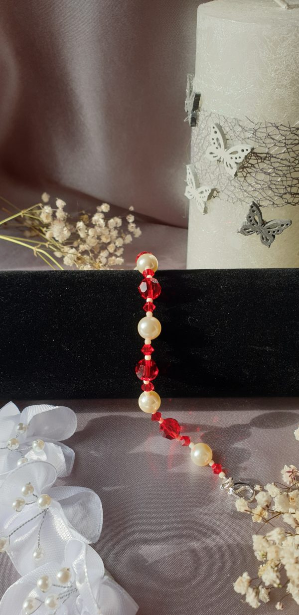 Bracelet en perles de pur cristal et cristal nacré