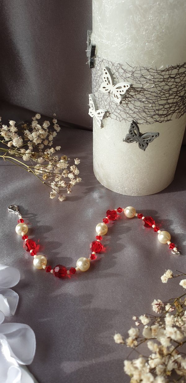 Bracelet en perles de pur cristal et cristal nacré