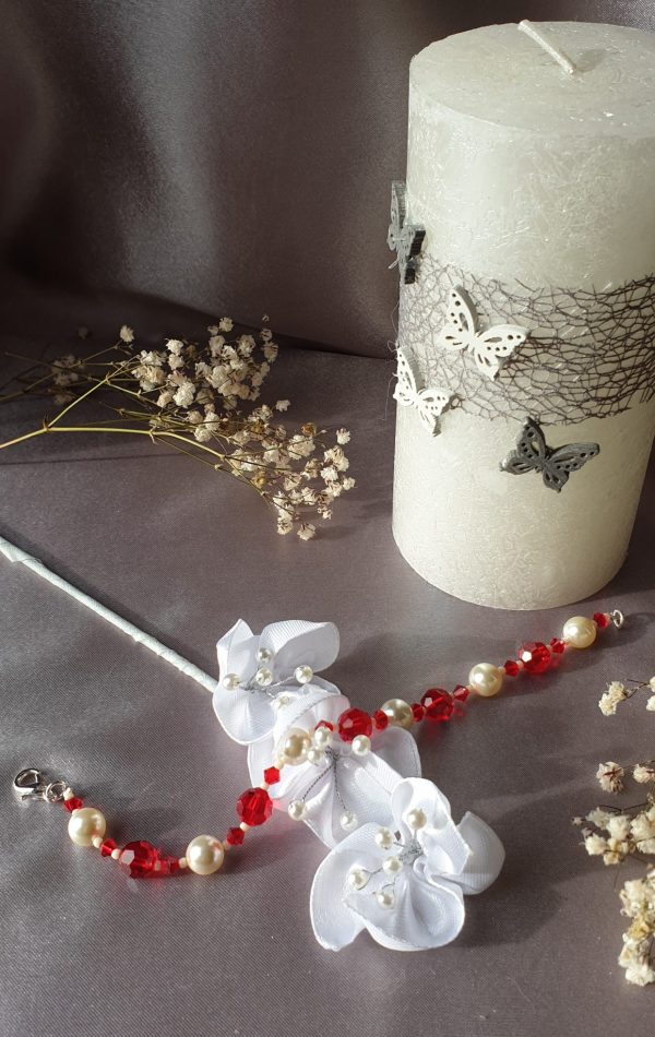 Bracelet en perles de pur cristal et cristal nacré