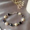 Bracelet en perles de pur cristal et cristal nacré
