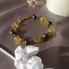 Bracelet en perles de pur cristal et cristal nacré