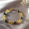 Bracelet en perles de pur cristal et cristal nacré