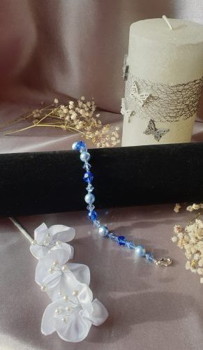Bracelet en perles de pur cristal et cristal nacré