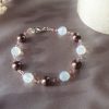 Bracelet en perles de pur cristal et cristal nacré