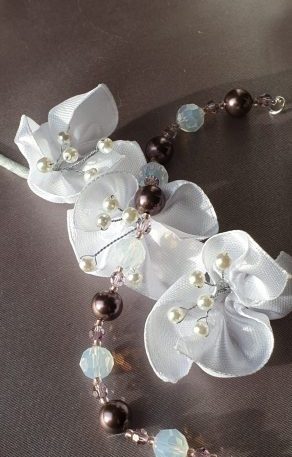 Bracelet en perles de pur cristal et cristal nacré