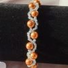 Bracelet en perles de cristal nacré et rocailles calibrées