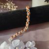 Bracelet en perles de cristal nacré et rocailles calibrées