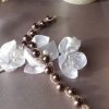 Bracelet en perles de cristal nacré et rocailles calibrées