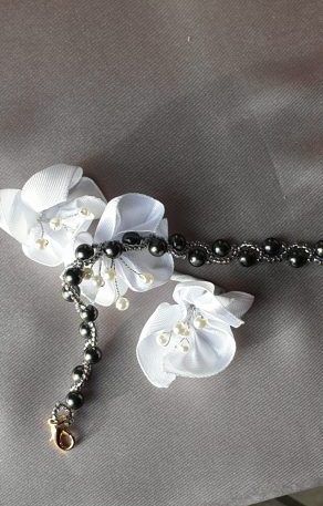 Bracelet en perles de cristal nacré