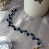 Bracelet en perles de cristal nacré et rocailles calibrées