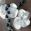 Bracelet en perles de cristal nacré et rocailles calibrées
