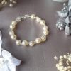 Bracelet en perles de cristal nacré et rocailles calibrées