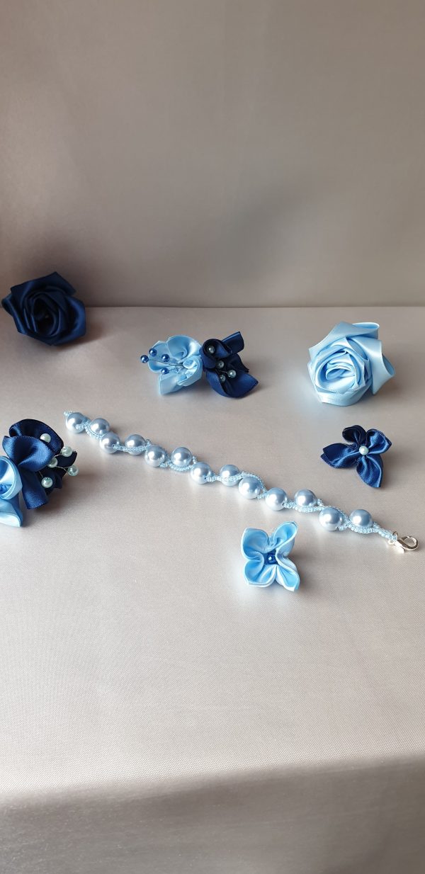 Bracelet en perles de cristal nacré et rocailles calibrées