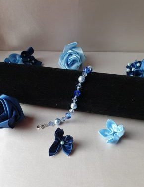 Bracelet en perles de pur cristal et cristal nacré