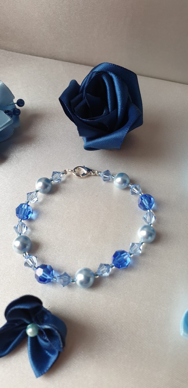 Bracelet en perles de pur cristal et cristal nacré