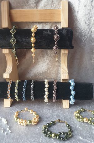 Bijoux en perles de cristal nacré