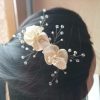 Peigne de mariée en satin et perles