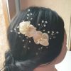 Peigne de mariée en satin et perles