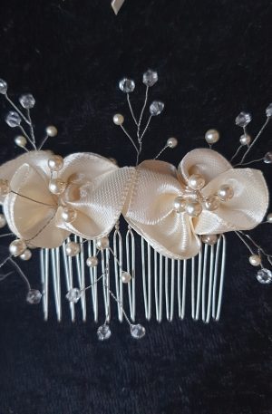 Peigne de mariée en satin et perles