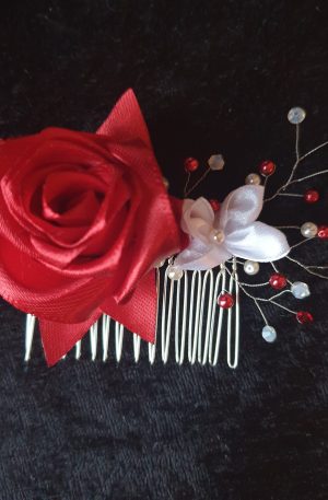 Peigne de mariée en satin et perles
