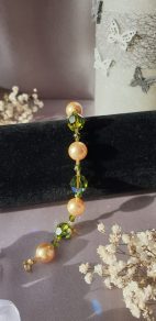 Bracelet en perles de pur cristal et cristal nacré