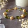 Bracelet en perles de pur cristal et cristal nacré