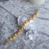 Bracelet en perles de cristal nacré et rocailles calibrées