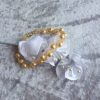 Bracelet en perles de cristal nacré et rocailles calibrées