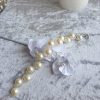 Bracelet en perles de cristal nacré et rocailles calibrées