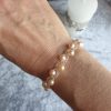 Bracelet en perles de cristal nacré et rocailles calibrées