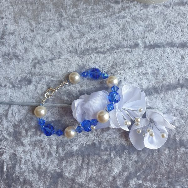 Bracelet en perles de pur cristal et cristal nacré