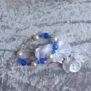 Bracelet en perles de pur cristal et cristal nacré