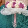 Bouquet de mariée à base de fleurs en satin