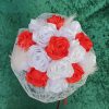 Bouquet de mariée à base de fleurs en satin