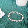 Bracelet en perles de cristal nacré et rocailles calibrées
