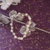 Bracelet en perles de cristal nacré et rocailles calibrées